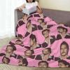 Pedro Pascal Pattern  Blanket Flannel Sofa Throw Blanket Warm for Home Bedroom Office Throws Bedspread Quilt
