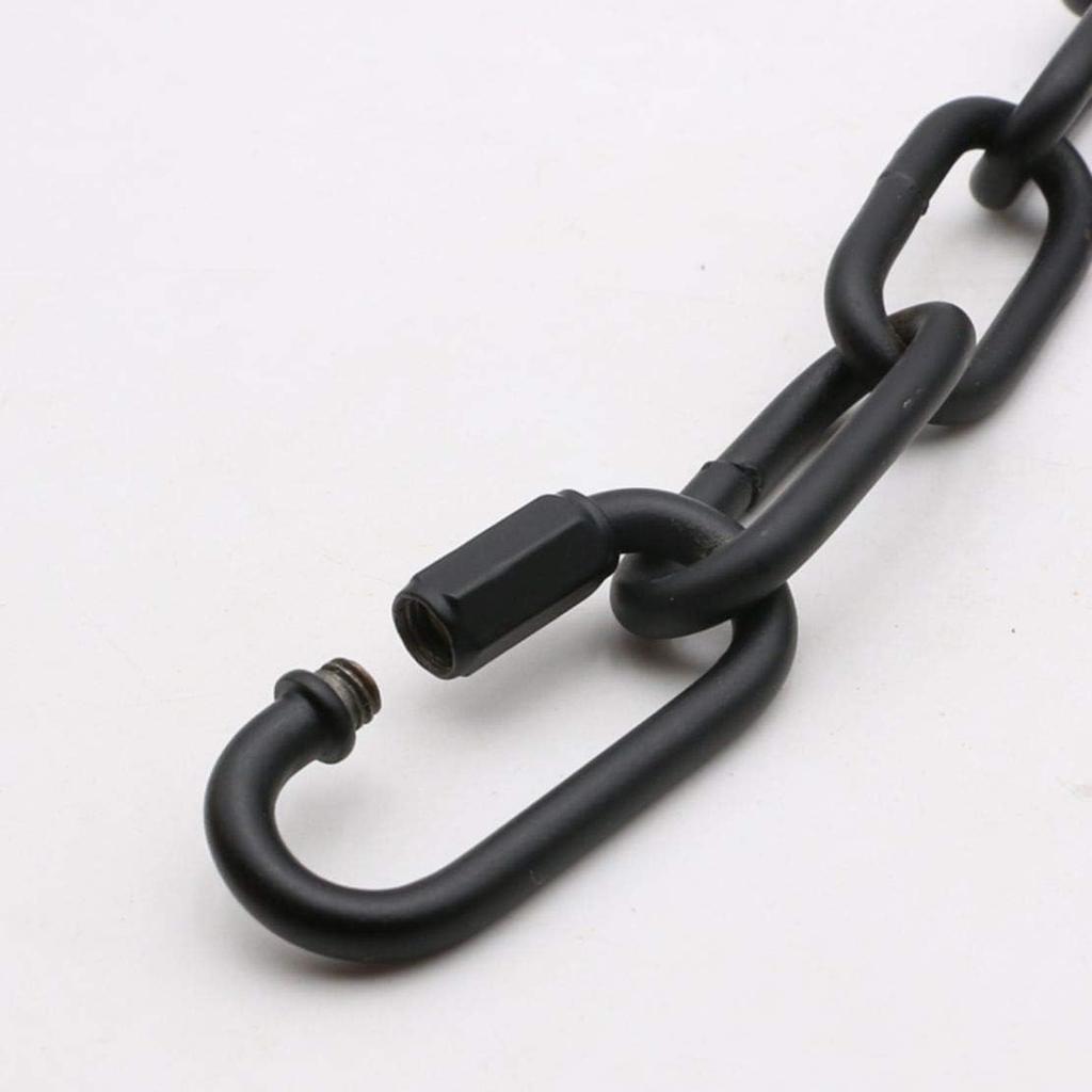 BOKT 6Feet Metal Black Chain Gold Chain with Cord Wires Hardware Accessories for Your Dining Chandelier Lighting Fixture Ceiling Pendent Light