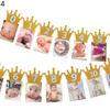 1st Baby Birthday Party Glitter Crown Monthly Photo Banner 1-12 Months Garland