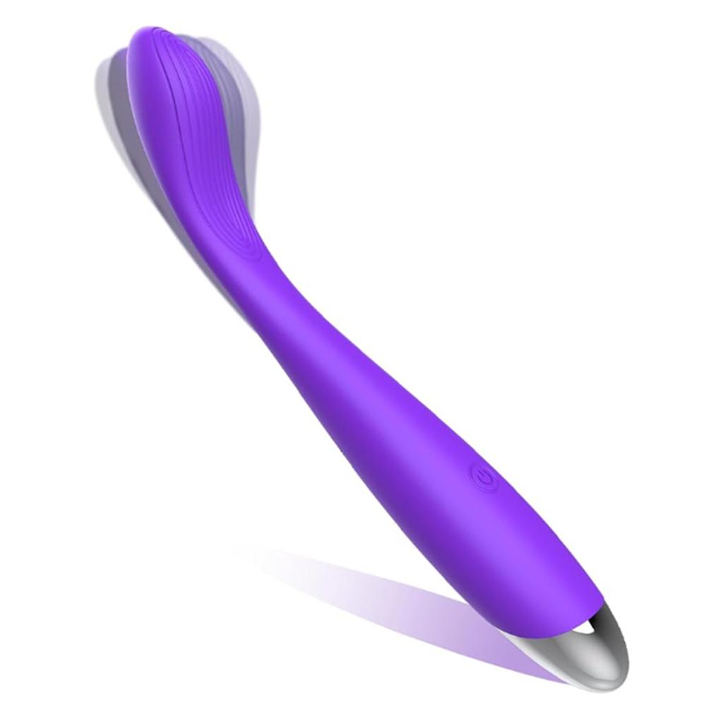 Vibrierender Stab für Frauen, Vaginalmassagestab, Klitorisstimulator, Brustmassagegerät, wasserdicht, einstellbare Frequenz, Sexspielzeug, Grün/Lila