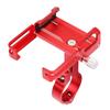 Aluminum Alloy Bike Phone Holder Universal Bike Phone Mount Motorcycle Phone Holder with Silicone Buckle Fastener Red