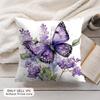 Butterfly and flower Cushion Cover Soft Short Plush Pillow Cover Smooth Cozy Texture Aesthetic Cushion Case Home Decor