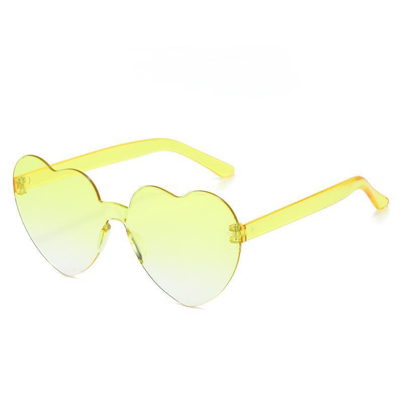Trendy Heart-Shaped European-American Sunglasses for Women - Masquerade Party & Fun Glasses