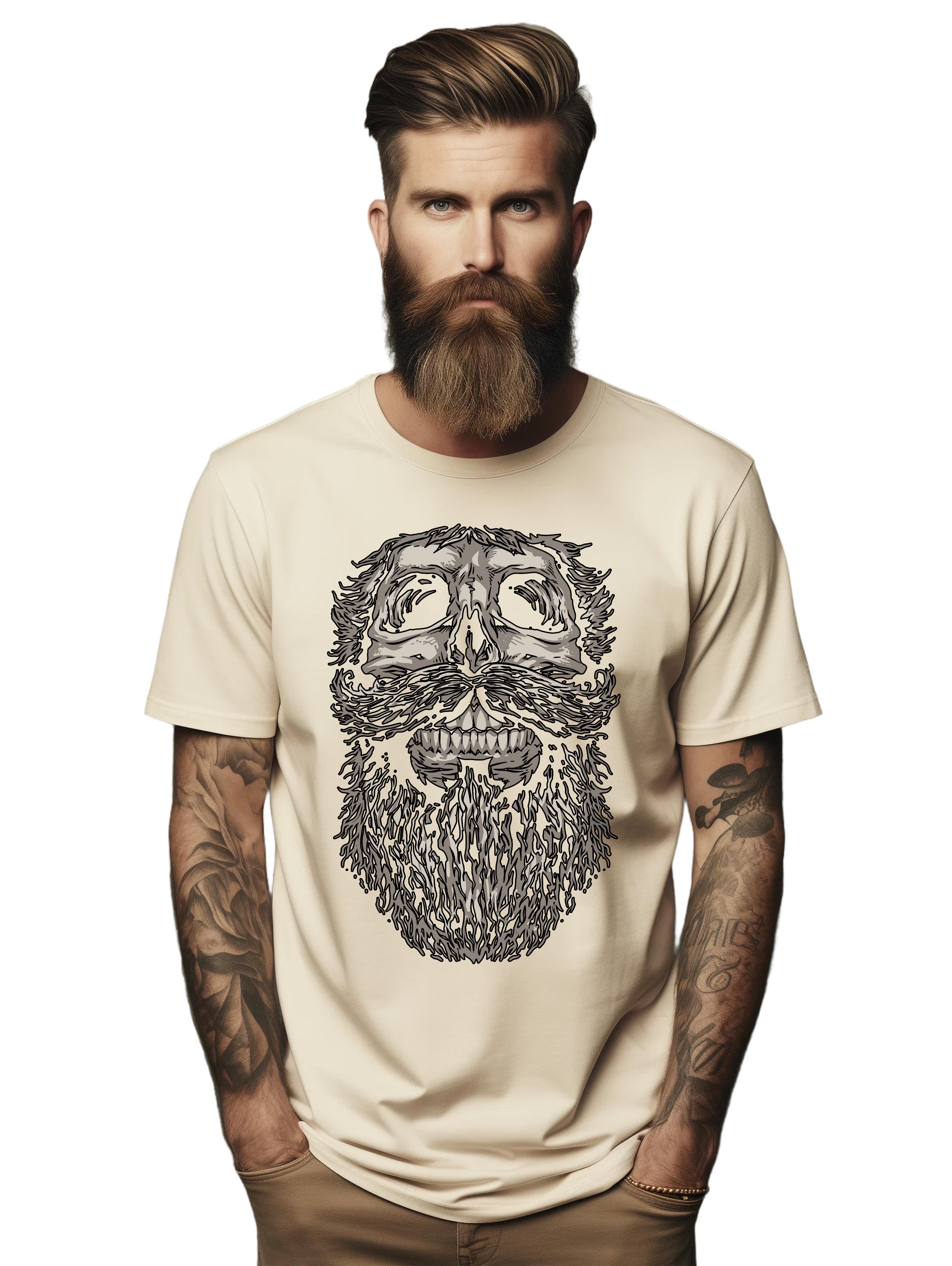 

PrintBar New Skull Beard Gothic t-shirt - Funny and Darkly Stylish! Unleash your S