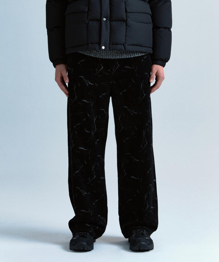 PLAC Corduroy Elastic Wide Pants M91 Rinse Black
