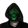 Full Face Halloween Skeleton Mask Spooky Funny Scary Skull Headgear Easy To Wear Luminous Party Cosplay Mask