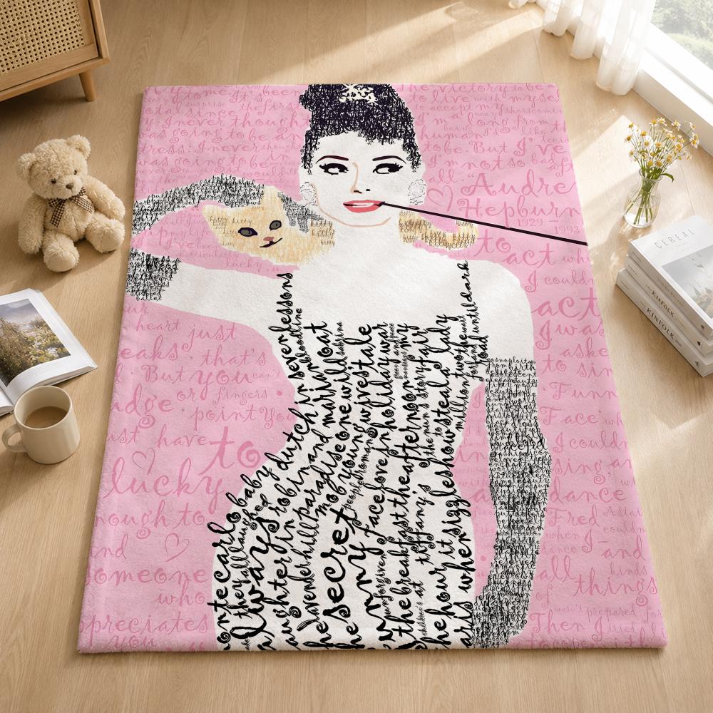 Celebrity A-Audrey Hepburn Coperte Morbide Calde Coperta in Flanella Biancheria da Letto per Letto Soggiorno Casa Divano
