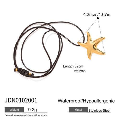 Trendy Youthway roestvrijstalen waterdichte ketting met onregelmatige geometrische metalen waxkoord, goudkleurig, voor dames, sieraad en cadeau gray