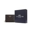 Coach Snap 11 Gold Logo Button Closure Coated Canvas Wallet Women wallet Walnut Black CW789-IMXAQ