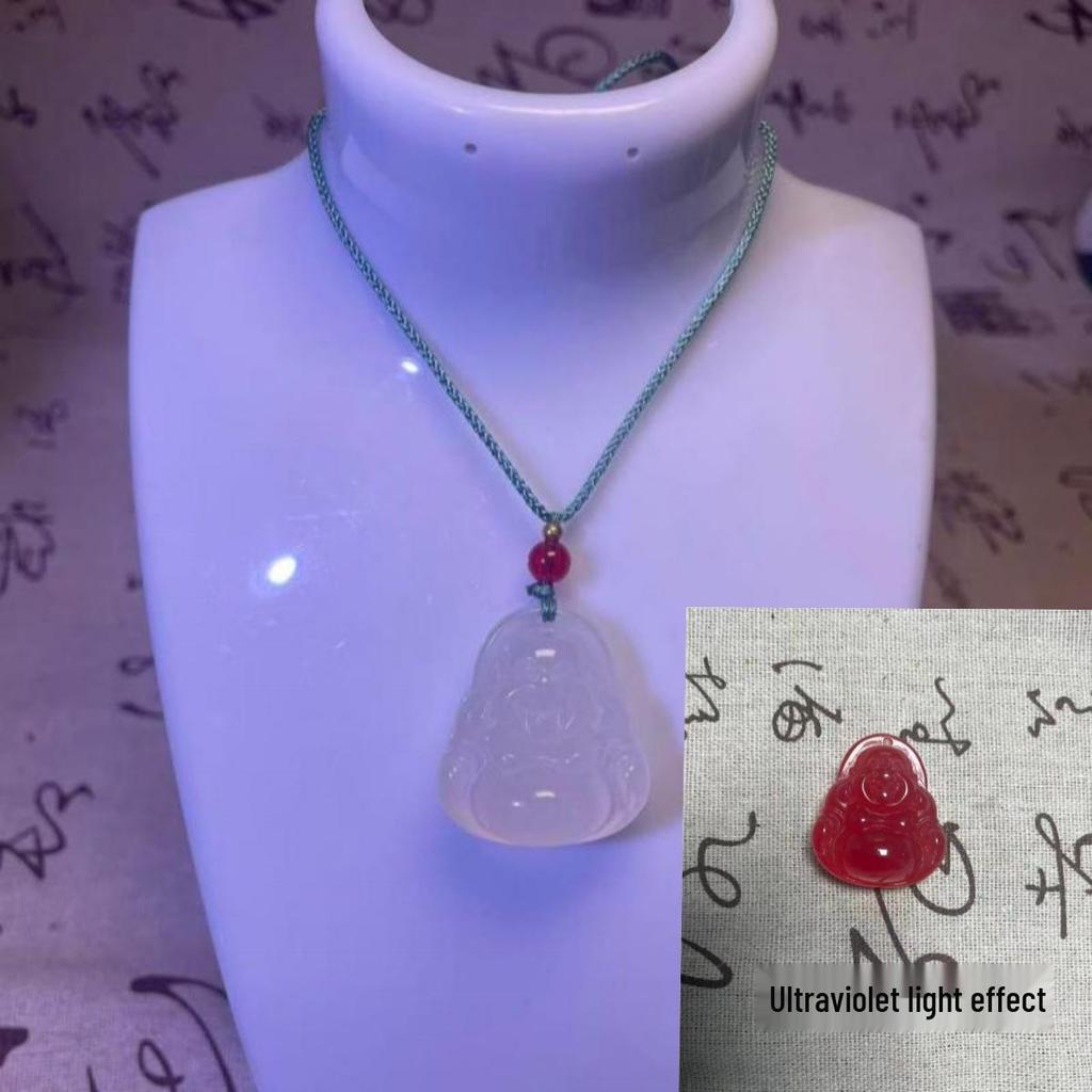 2024 Color-Changing ESR Maitreya Buddha with Luminous Necklace - Versatile Ice-Transparent Sweater Chain