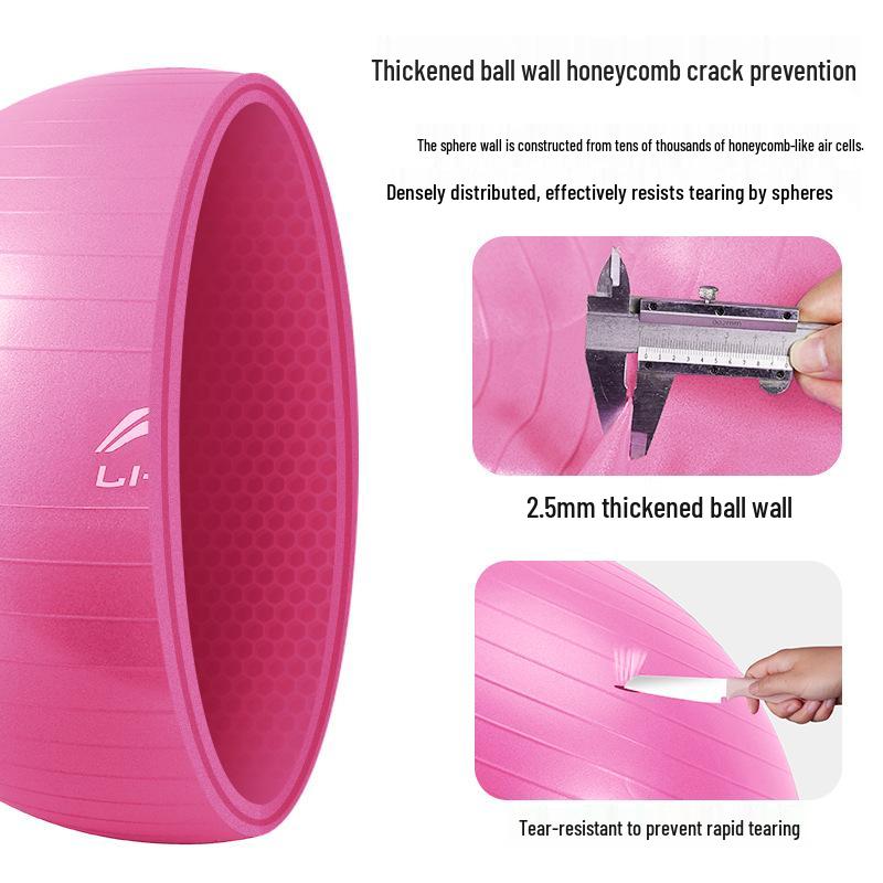 

Li Ning Yoga & Fitness Ball for Slimming, Waist Training, Pregnant Support & Child Sensory Integration 55cm (Height 150-160cm)