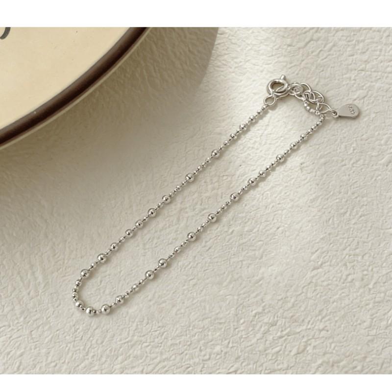 Sterling Beaded Minimalist Bracelet Women Stackable Geometric Design Elegant Everyday Jewelry