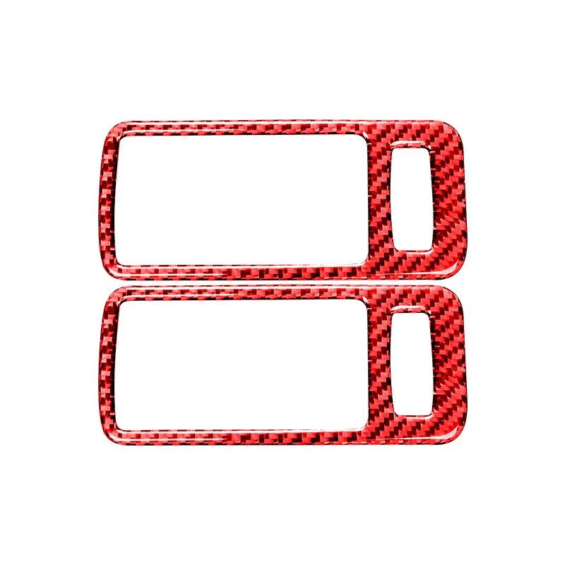 For Ford Mustang 2009-2013 Accessories Carbon Fiber Car Inner Door Pull Handle Outer Panel Lock Buttons Frame Decoration Sticker