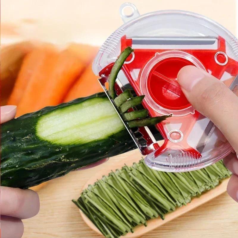 Hot 3 in 1 Peeler Set Slicer Shredder Peeler Julienne Cutter Multi Peel Blade Zesters Grater Kitchen Tool Accessory