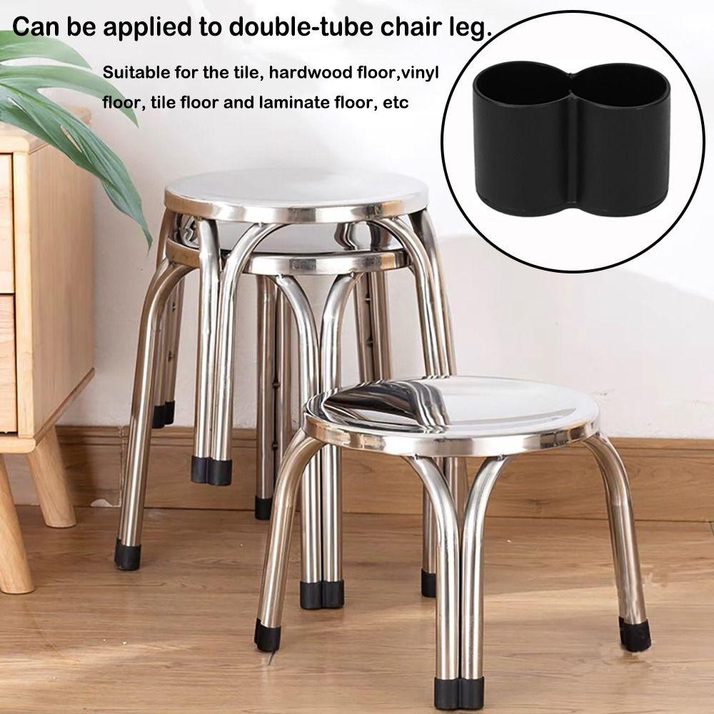 Silicone Pads Round Bottom Furniture Feet Double Tube Feet Covers Chair Leg Caps Plastic Pipe Cover