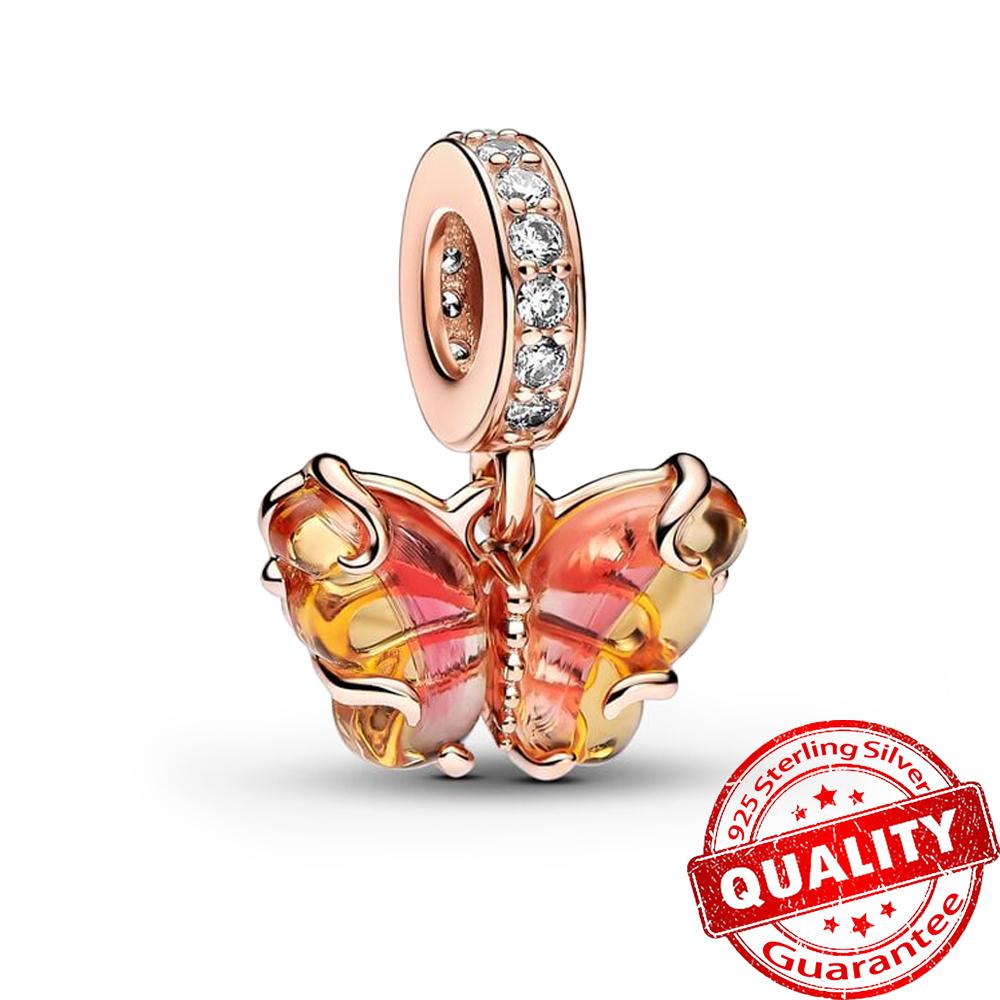 Rose Gold Copper Heart Shaped Bell Charm Fit Original Bracelet Infinity Mom Heart Pendant For Girls Jewelry Gift