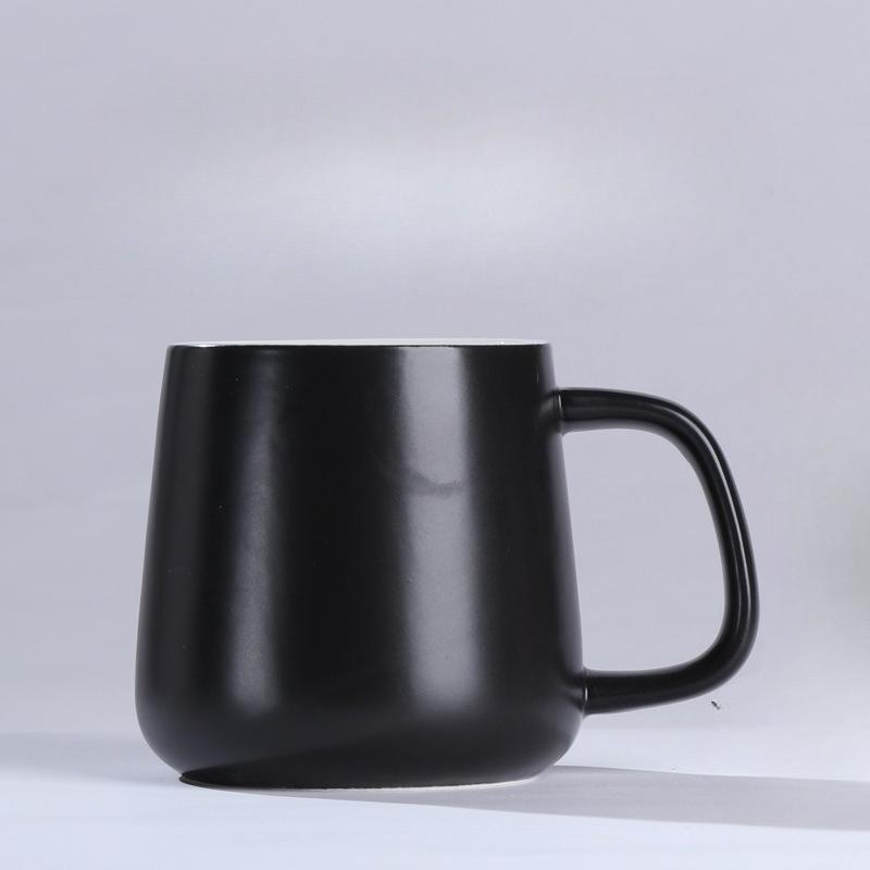 Couple Ceramic Mug with Lid Spoon Coffee Cup Office Water Cup
