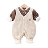 Baby Gentleman Onesie - Warm Cotton-Padded Autumn/Winter Outfit for Infants