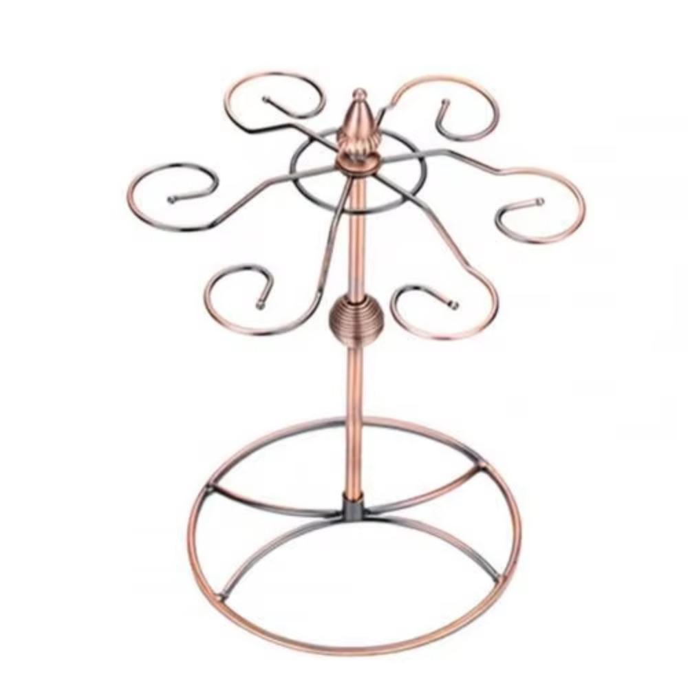 Quick Drainage Goblet Holder 6 Hooks Drinking Glasses Display Stand  Bar Storage