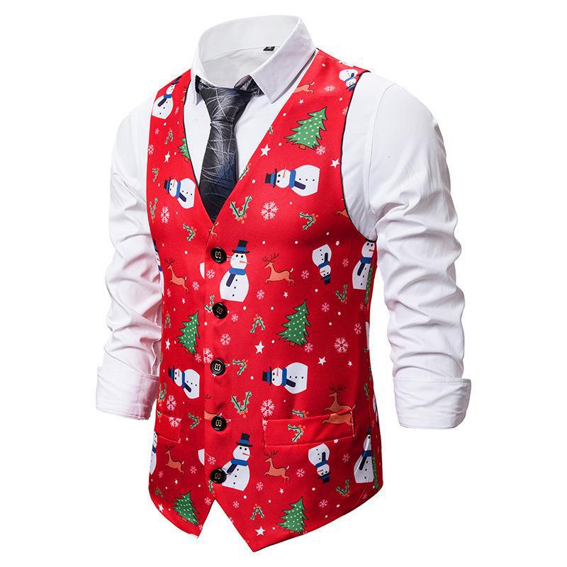 2023 Men's Christmas and New Year 3D Santa Claus Vest