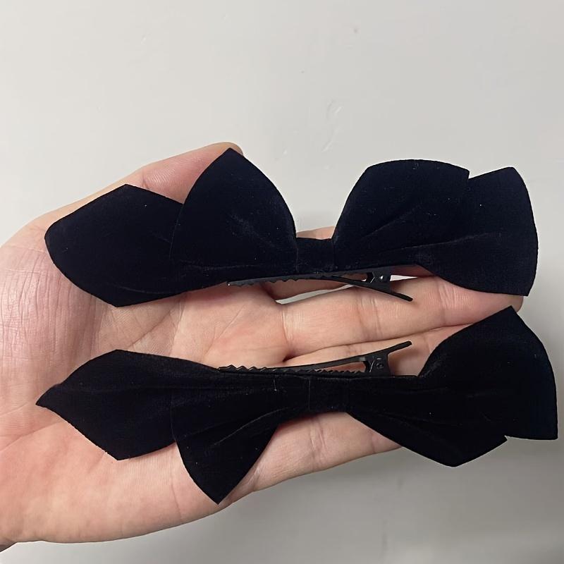 

Elegant Bohemian Style Velvet Hair Clips Rectangular Shape Christmas Bow Print Hair Accessories Hair Design Accessory Set чёрный