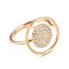 Simple Zircon Ring Fashion Temperament Hollow Ring Full of Diamonds Women's Ring Jewelry