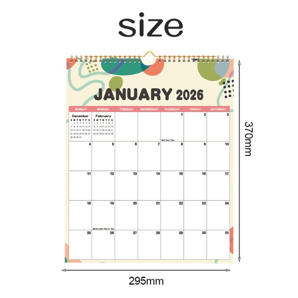 Wire-O-Bindung Tagesplaner Kalender Faltbarer Hängekalender Tragbarer 2026 Wandkalender Büro