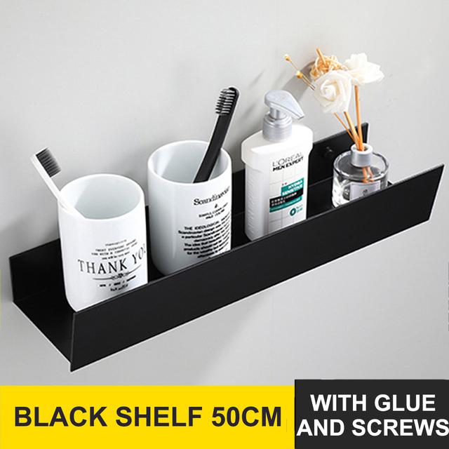Bathroom Shelf Organizer Wall Mount Shower Shampoo Soap Cosmetic Shelves Kitchen Storage Rack Holder Bathroom Accessories
