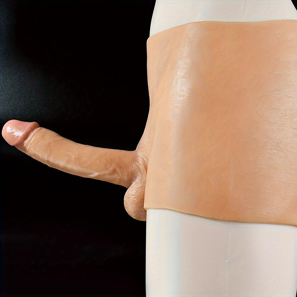 Wearable Silicone Piercing Pants – Hollow Solid Fake Penis with Realistic Design, Strap-On Dildo Underwear for Men & Women, Adult Toy