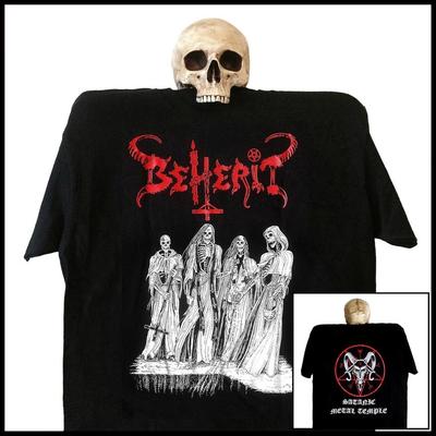 2 Zijden BEHERIT Satanisch Metalen Tempel Zwart S-5XL Shirt HRN711 Unisex T-shirt