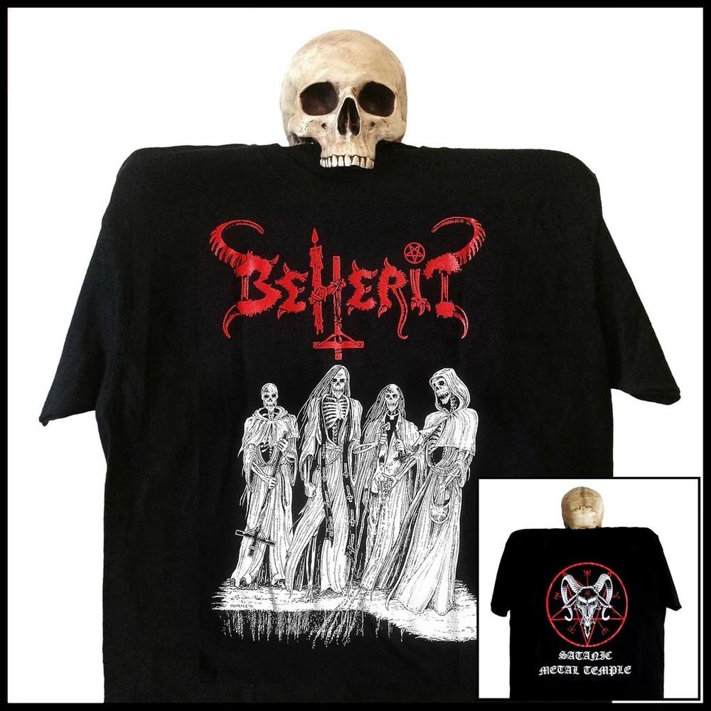 

2 Sides BEHERIT Satanic Metal Temple Black S-5XL Shirt HRN711 Unisex T-Shirt S