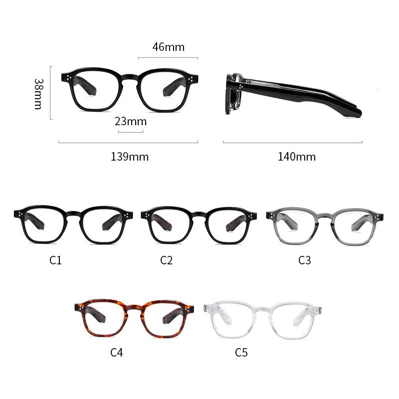 Rivet Frame Oval Student Myopia Spectacles 1.56 Single Anti Blue Rays Shortsighted Prescription Eyeglasses 0 -0.5 -0.75 To -6.0