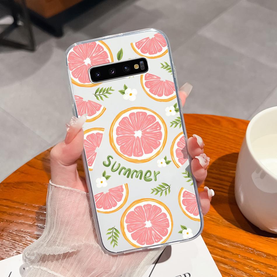 For Samsung S10 Lite Plus S10E Phone Case Creative Stamp Soft Clear Silicone Anti Drop Back Cover For Samsung Galaxy S 10 E Mask