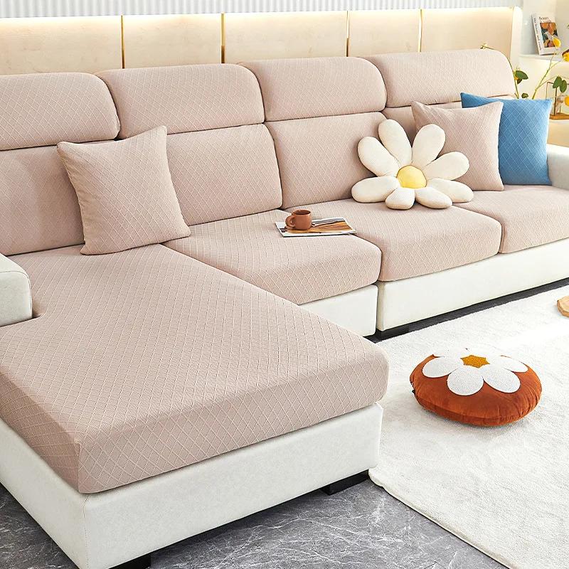 Pokrowiec na sofę Szezlong Rozkładana sofa Nakładka Regulowany Elastyczny Modułowy Pokrowiec na siedzisko sofy w kształcie litery L Ochraniacze na poduszki kanapy