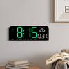 Digital Alarm Clock Large LED Di Lay Desk Wall Clock with Temperature Date Week Di Lay   Brightness 12 24H Di Lay for Home Bedroom