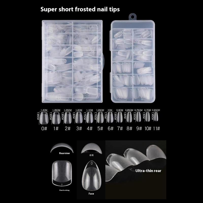 1Pcs 120/240/504/600Pcs False Nail Tips Soft Gel Fingertip Semi-matte Square Almond French Coffin Full Cover Nails Extension
