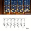 1pc 96LED Star Curtain Light with 8 Lighting Modes USB Powered Indoor Hanging Lamp Perfect For Christmas Wedding Home Decoration