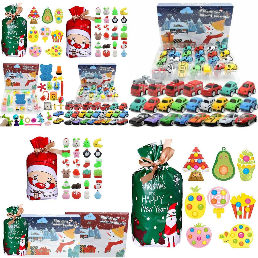 Exciting Kids Fidget Squishy Toy Cars Advent Calendar For Stress Relief And Sensory Fun