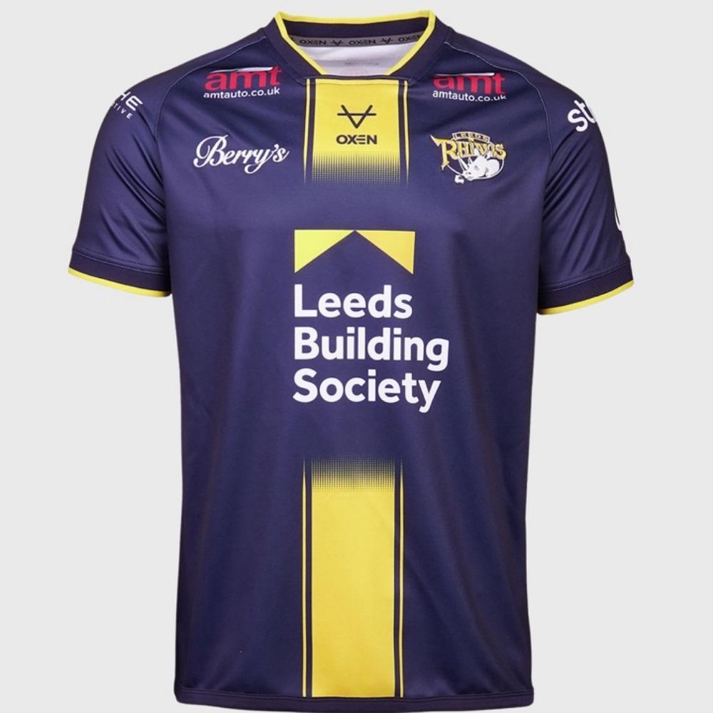 2026Nuova Maglia Leeds Rhinos Rugby League da Uomo Abbigliamento Sportivo T-shirt Y2K Oversize Adatta per l'Uso Quotidiano e l'Allenamento Moda