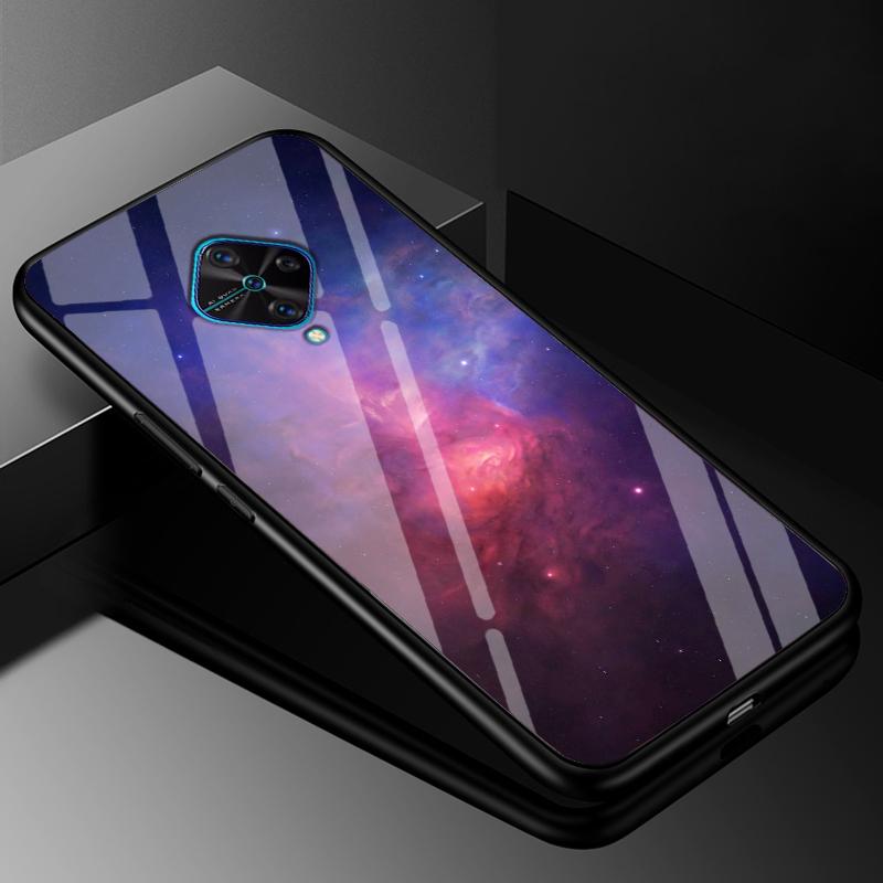 Tempered Glass Case For Vivo V17 Case Russia Glass Back Cover Soft Bumper For Vivo V17 Phone Cases V 17 Funda Y9s S1 Pro Coque