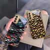 Golden scale texture For Samsung Galaxy S 21 S22 S23 Plus S24 Ultra S20 FE 25Ultra S21+ S9+ 22Plus Golden glass phone case