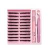 3D Mink Effect Cluster Lashes 8-16mm Volume Lash New Faux Mink Eyelashes  for Women