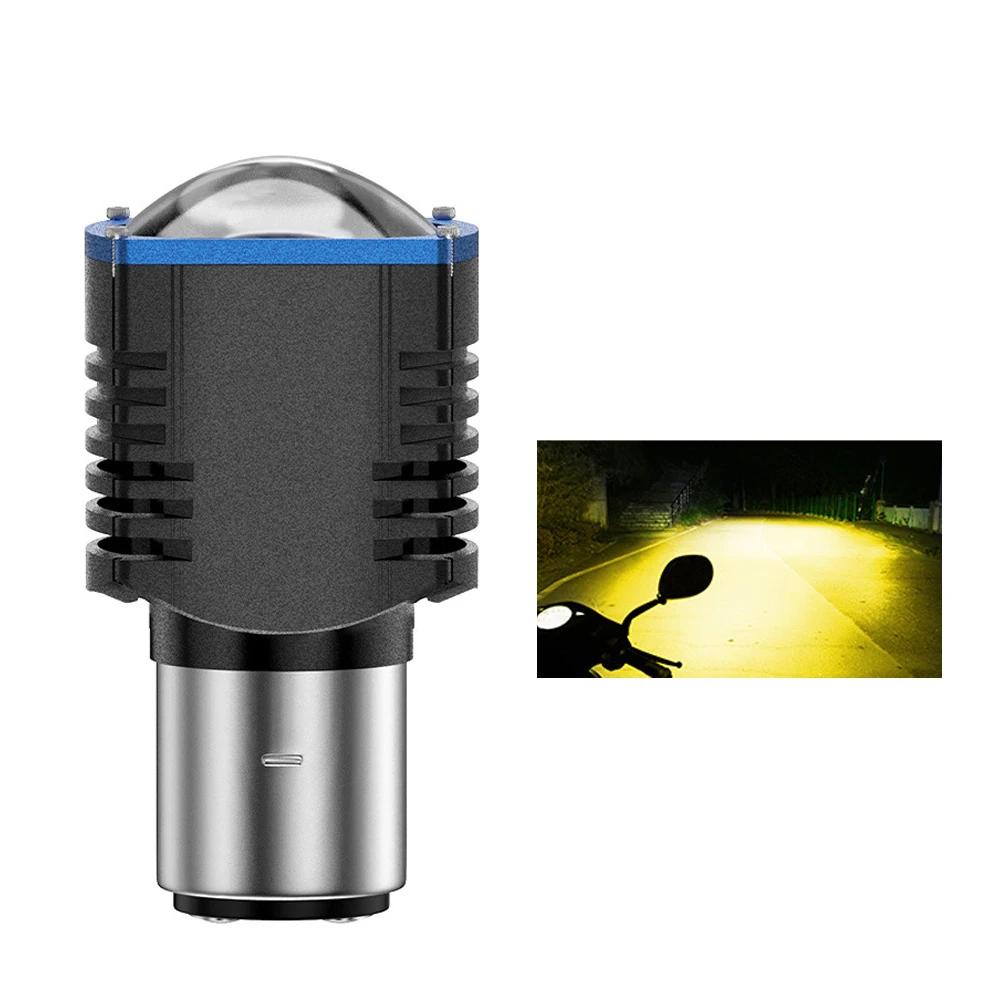 

H4 LED Motorcycle Headlight Bulbs BA20D H6 Hi Low Beam Moto Light 3570 CSP Dual Color White Yellow Scooter Fog Lamp DC 12V 80V