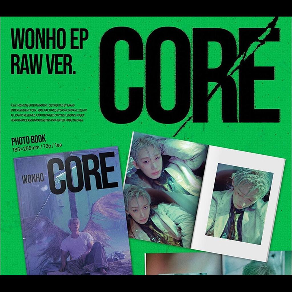 WONHO [CORE] Raw ver. EP Album + Free Gift