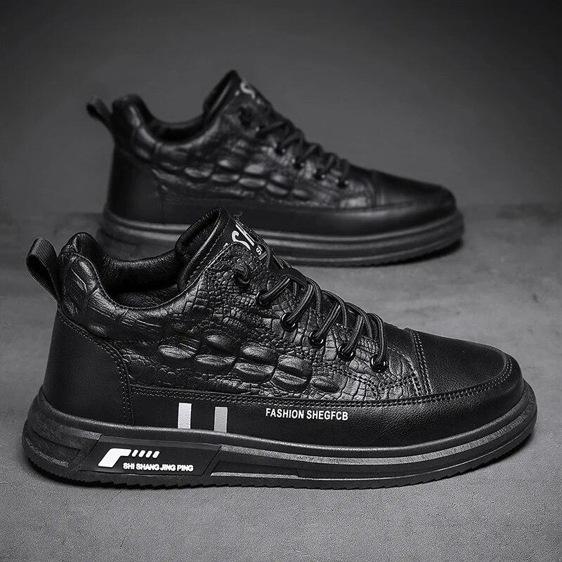 

Повседневные кроссовки с эластичной лентой и крокодиловым узором, повседневная обувь для мужчин, эластичные удобные сетчатые дышащие уличные кроссовки, мужские