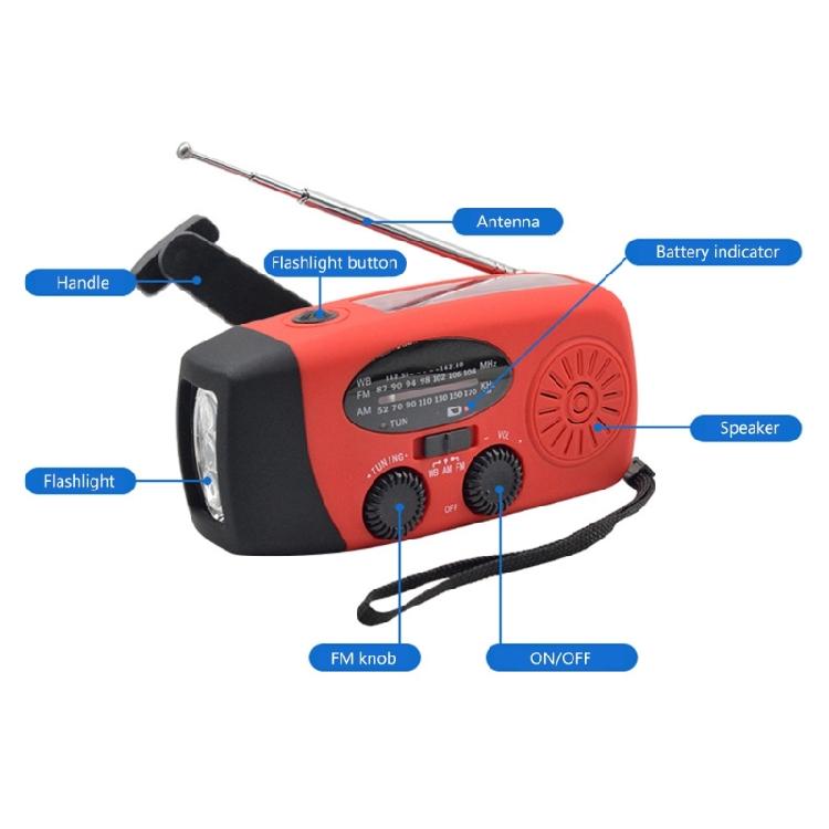Wielofunkcyjne Radia Awaryjne Solarne Zasilane Ręcznie Akumulatorowe Power Banki Niezbędne na Zimowe Burze