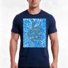 Ocean Spark Abstract Snake Black Outline Tshirt Summer Casual Cotton Tee Oversized Streetwear Tops Vintage Graphic Print