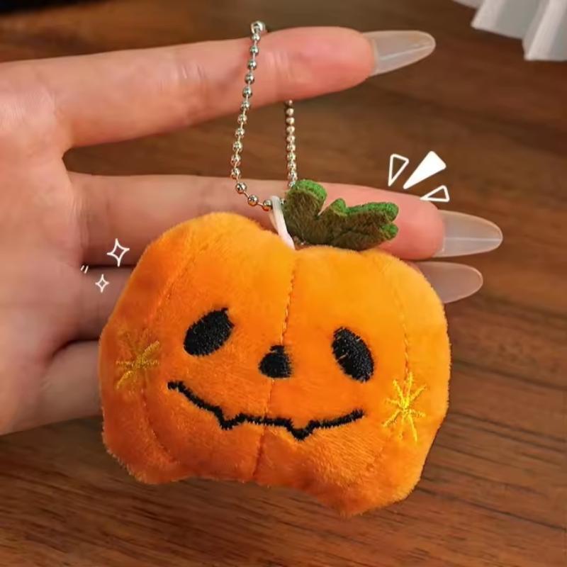 Porte-clés Peluche Halloween Pour Femmes Citrouille Fantôme Chauve-souris Chapeau de Sorcière Trick Or Treat Charme de Sac Dessin Animé Cadeaux de Fête Accessoires Porte-clés