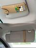 1Pc Car Sun Visor PU Leather Organizer - Multifunctional Sunglasses & Card Holder, Velcro Design, Universal Fit.