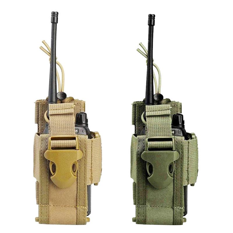 New Tactical Adjustable Walkie Talkie Holder Radio Pouch Hunting Interphone Hanging Bag Outdoor Nylon Molle Radio Pouch